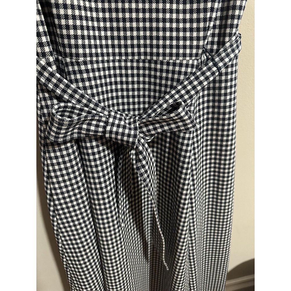 Calvin Klein Black and White Gingham Midi Dress - Picture 6 of 14
